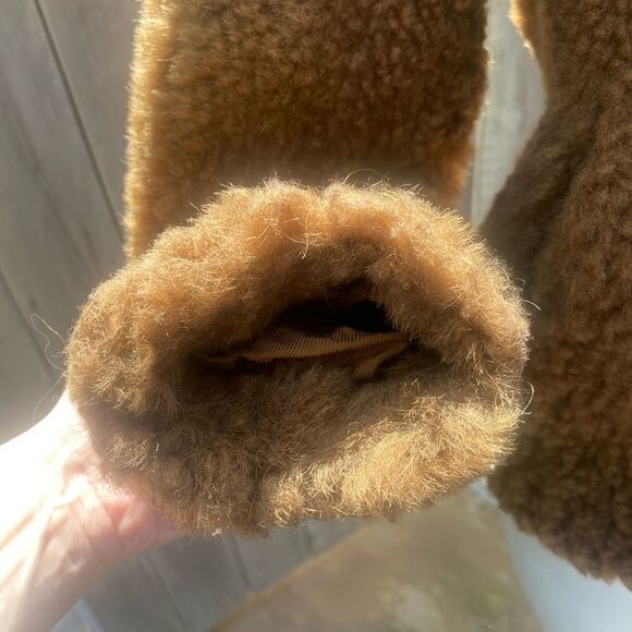 Vince Genuine Shearling & Leather Bomber Jacket In Brown size XS - Picture 3 of 16